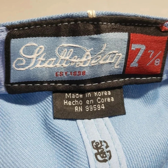 Stall and Dean 7 7/8 Mens Blue/Yellow Fitted Rucker Hat,Street Baseball  Harlem - Picture 2 of 6